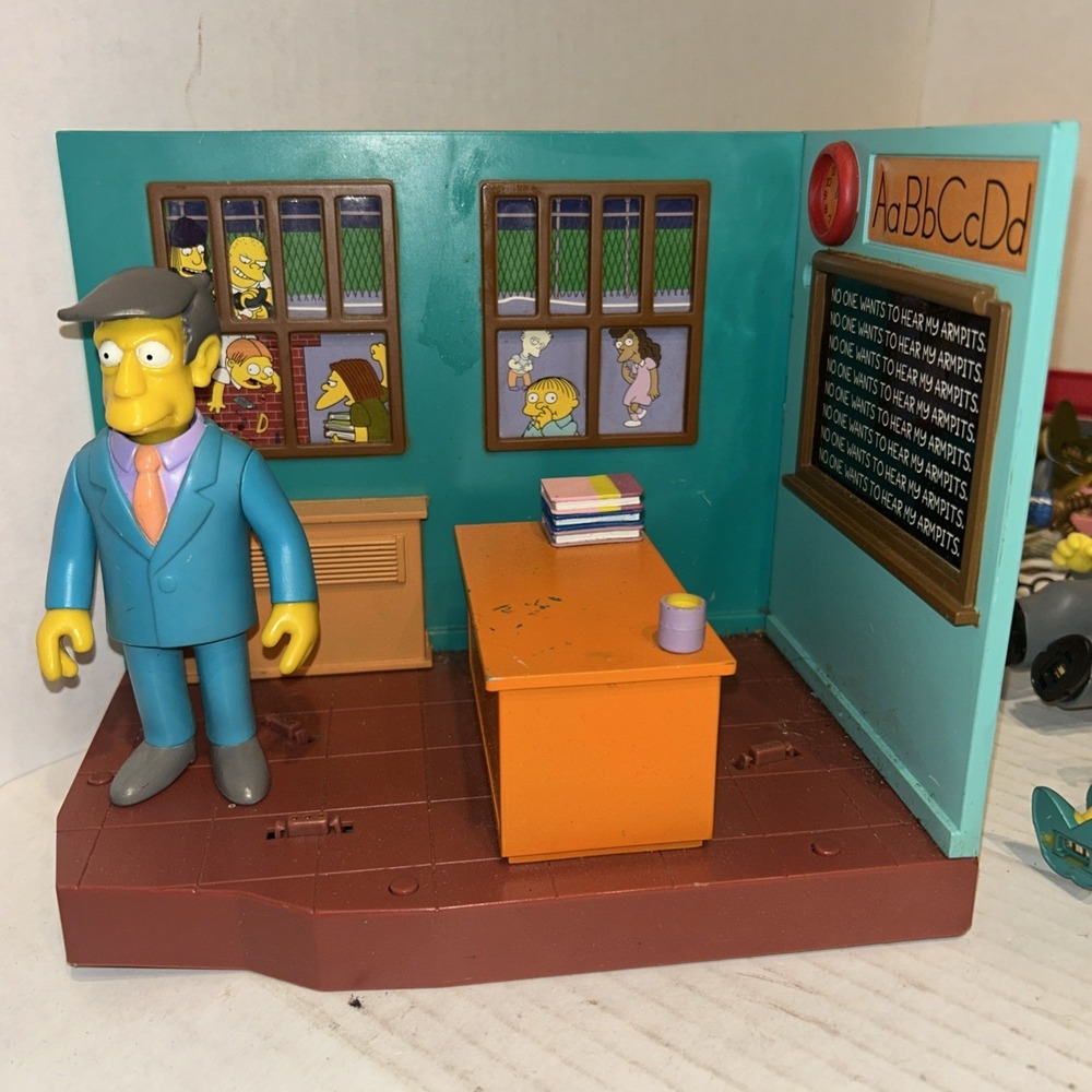 SIMPSONS WOS INTERACTIVE ELEMENTARY SCHOOL PRINCIPAL SKINNER PLAY SET Works!